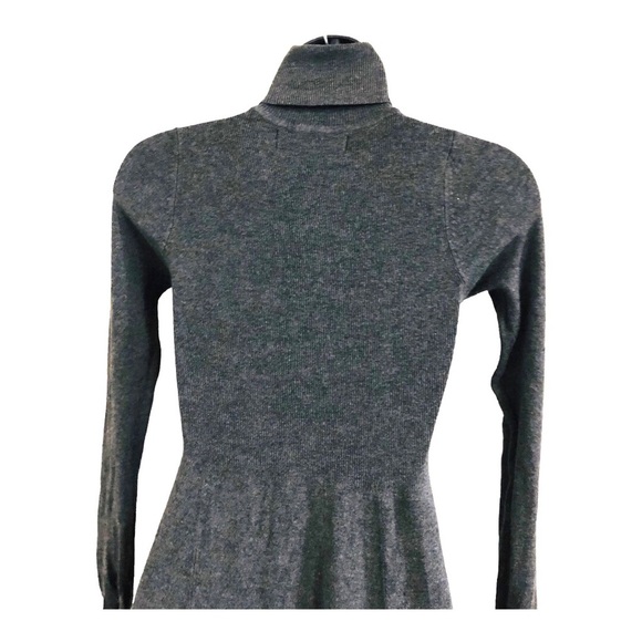 Zara charcoal gray knit stretch turtleneck fitted long sleeve sweater dress‎ - Picture 5 of 16